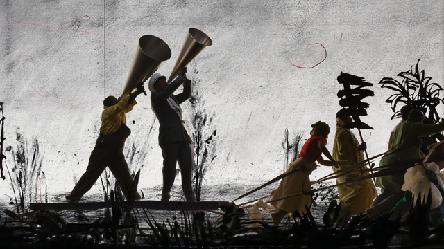 William Kentridge, ‘More Sweetly Play the Dance’, 2015, Installation, EYE Filmmuseum Amsterdam