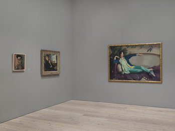 Installation view of “Human Interest: Portraits from the Whitney’s Collection” (April 27, 2016-Feb 12, 2017, Whitney Museum of American Art, N.Y.). From left to right: Alice Neel, “Elsie Rubin”, 96.244, Georges Schreiber, “Portrait of Thomas Hart Benton”, 2009.57 ;Robert Henri, “Gertrude Vanderbilt Whitney”, 86.70.3 Installation view of “Human Interest: Portraits from the Whitney’s Collection” (April 27, 2016-Feb 12, 2017, Whitney Museum of American Art, N.Y.). From left to right: Alice Neel, “Elsie Rubin”, 96.244, Georges Schreiber, “Portrait of Thomas Hart Benton”, 2009.57 ;Robert Henri, “Gertrude Vanderbilt Whitney”, 86.70.3