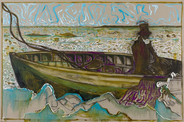 Billy Childish, ‘man on an icy sea (version y)’, 2013, neugerriemschneider