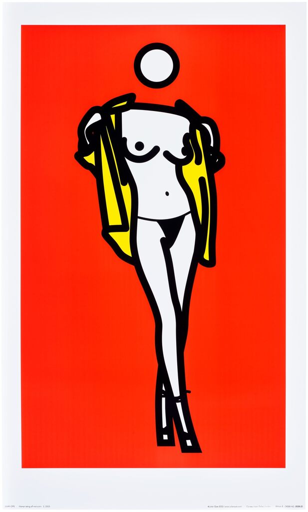 Julian Opie - Woman Taking Off Man's Shirt