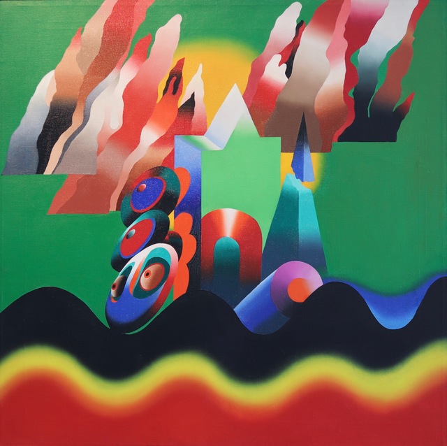Bill Hutson, ‘La France’, April 28-1969, Painting, Oil on canvas, Aaron Galleries