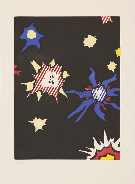 Roy Lichtenstein, ‘Illustration for "Hüm Bum!" (from"La Nouvelle Chute de l'Amérique" (The New Fall of America))’, 1992, Print, Etching and aquatint in colours, Galerie Boisseree