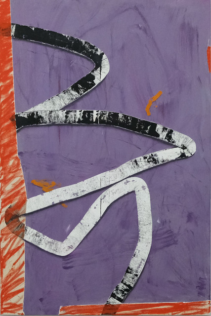 Taylor O. Thomas, ‘A sidewalk and a shadow’, 2018, Painting, Acrylic, oil, pastel, and oil stick on canvas, Deli Grocery