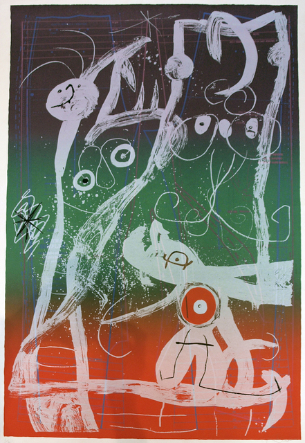 Joan Miró, ‘Le Délire du Couturier-bleu, rouge, vert’, 1969, Galerie Raphael