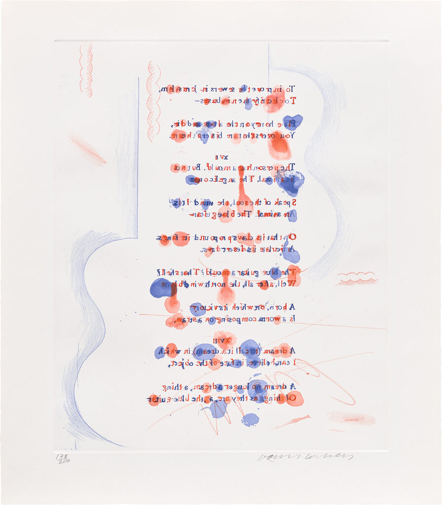 David Hockney - Made in April, plate 11 from The Blue Guitar (S.A.C. 209, M.C.A.T. 188)