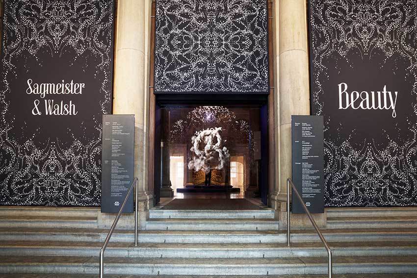 MAK Exhibition View, 2018
SAGMEISTER & WALSH: Beauty
Sagmeister & Walsh, Fog Screen, 2018
The installation was produced in cooperation with the ERSTE Stiftung
MAK Columned Main Hall
© Aslan Kudrnofsky/MAK MAK Exhibition View, 2018
SAGMEISTER & WALSH: Beauty
Sagmeister & Walsh, Fog Screen, 2018
The installation was produced in cooperation with the ERSTE Stiftung
MAK Columned Main Hall
© Aslan Kudrnofsky/MAK