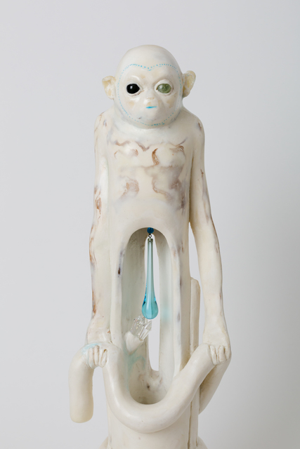 Tracey St. Peter, ‘Grace’, 2017, Sculpture, Cardboard, gourd, steel poles, paper, Paperclay, flour, salt, wood, mineral marbles, crystal, vintage Murano glass, beeswax, pine tar resin, oil paint, Virginia Museum of Contemporary Art