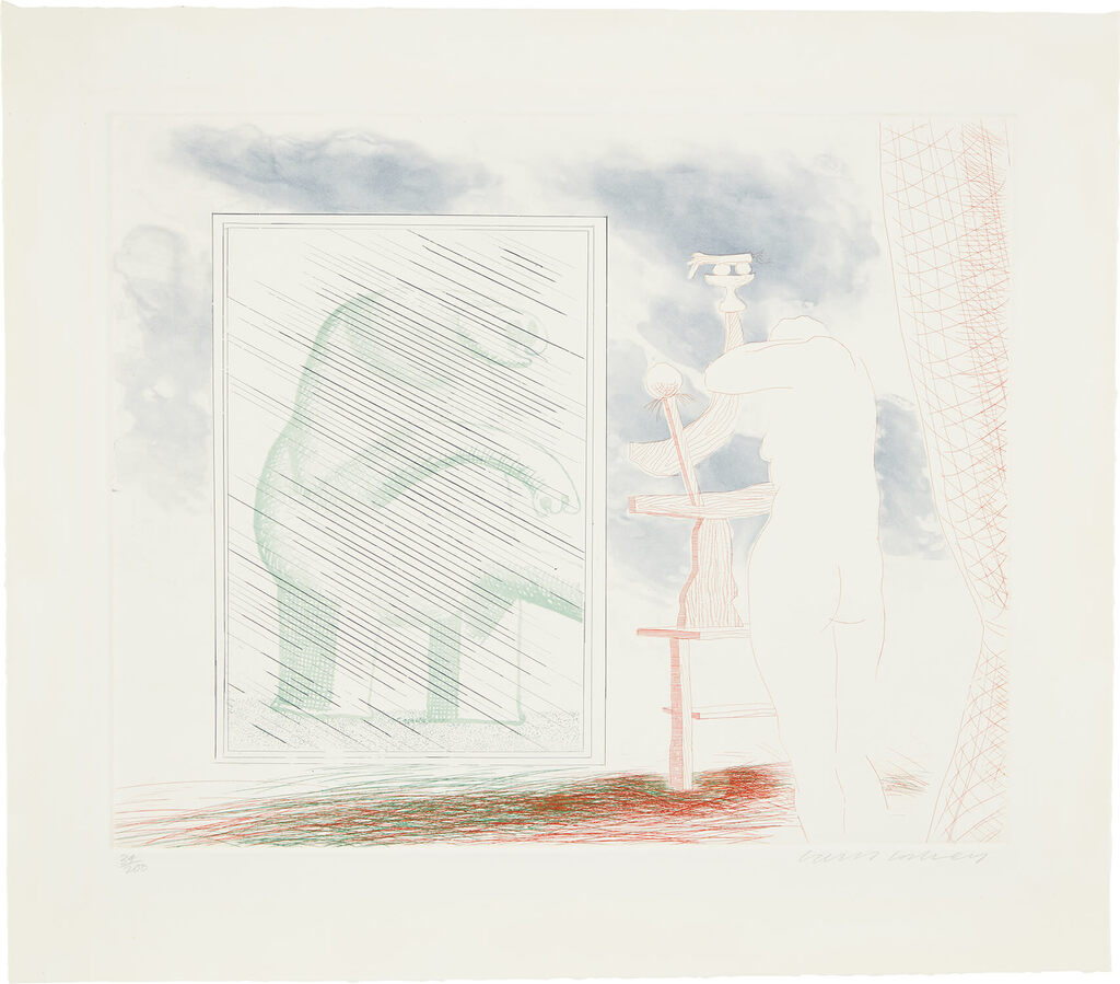 David Hockney - A Picture of Ourselves, from The Blue Guitar (S.A.C. 210, M.C.A.T. 189)