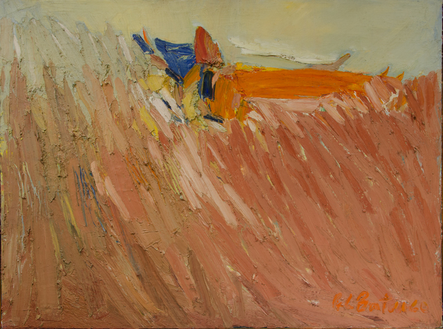 Fletcher Benton, ‘Cornfield’, ca. 1960, Painting, Oil on panel, The Art Collection of the University of Agder
