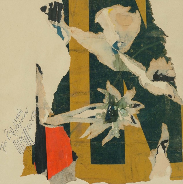 Wolf Vostell, ‘Untitled’, 1964, Mixed Media, Mixed paper collage on paper laid to green matboard, Doyle