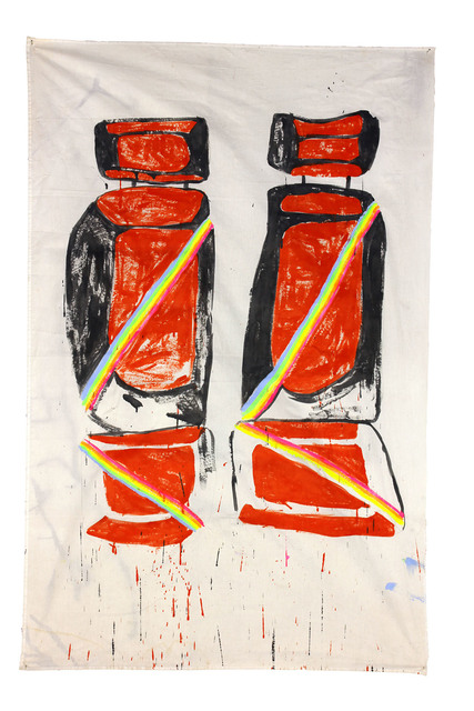Richard Mason, ‘ARRIVE ALIVE ’, 2019, Painting, Acrylic on material, 99 Loop Gallery