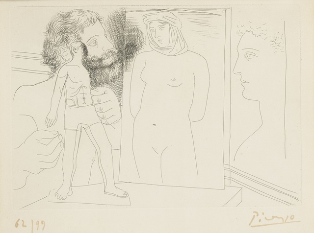 Pablo Picasso, ‘Sculpteur avec sculpture et d'autres oeuvres (B. 86; Ba. 127)’, 1927, Sotheby's