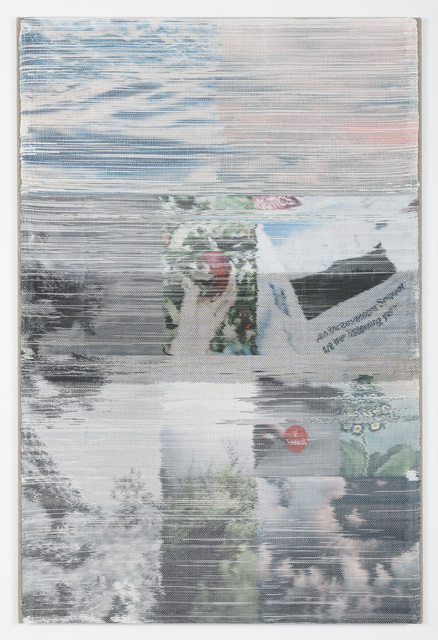 Margo Wolowiec, ‘What We Know’, 2019, Textile Arts, Handwoven polymer and linen, dye sublimation ink, acrylic paint, stretched linen canvas, Jessica Silverman