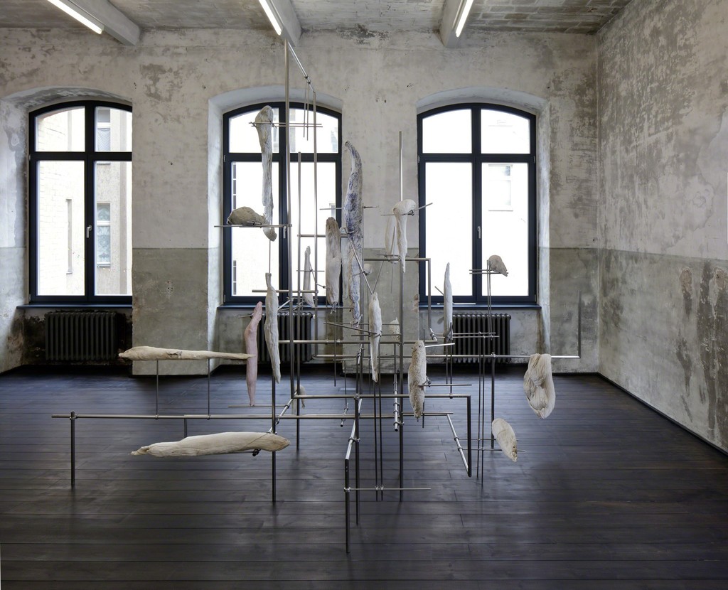 Adrian Hermanides, All the things I said before, again, 2016, found clothing, mud, stainless steel, variable dimensions Adrian Hermanides, All the things I said before, again, 2016, found clothing, mud, stainless steel, variable dimensions