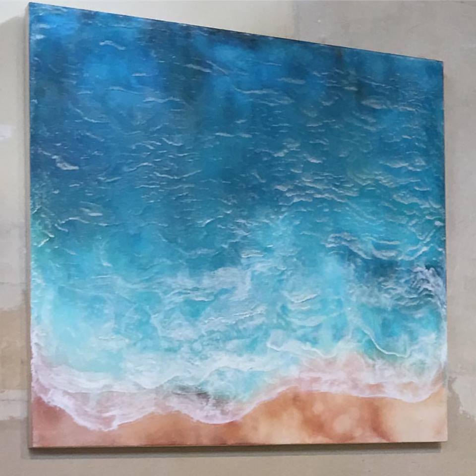 Nadine Koski'a "Just Add Feet" Encaustic with sand. Nadine's works are up at @anthro_newjersey (Montclair). Nadine Koski'a "Just Add Feet" Encaustic with sand. Nadine's works are up at @anthro_newjersey (Montclair).