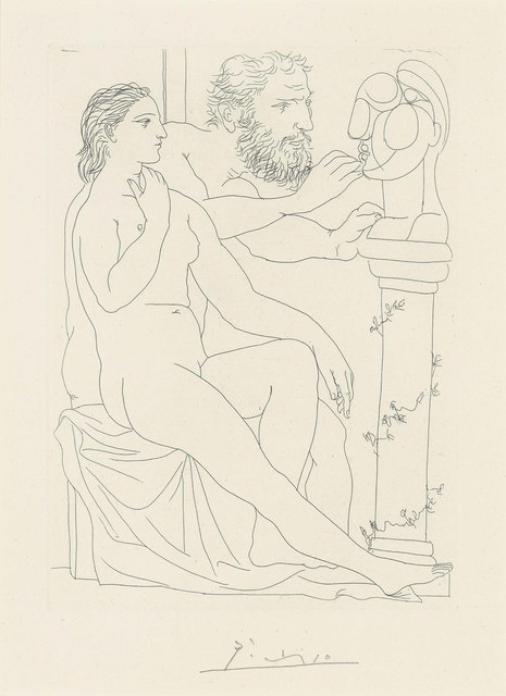 Pablo Picasso, ‘Sculpteur, Modèle, et Buste sculpté, from: La Suite Vollard’, 1990, SmithDavidson Gallery