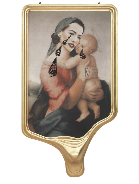 Francesco Vezzoli, ‘CRYING PORTRAIT OF TATJANA PATITZ AS A RENAISSANCE MADONNA WITH HOLY CHILD (AFTER RAFFAELLO)’, 2010, Gagosian