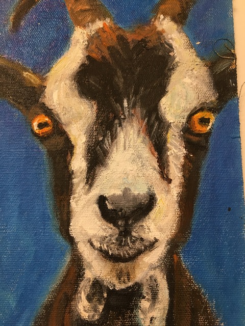 Huguette Martel, ‘Goats’, 2016-2018, Painting, Oil on canvas, Bernay Fine Art