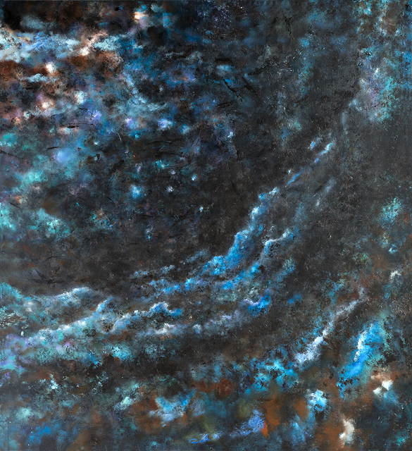 Arica Hilton, ‘I Flow Like Water IV (Universe)’, 2015, Painting, Oil, Gesso, Recycled plastic on canvas, Hilton Asmus