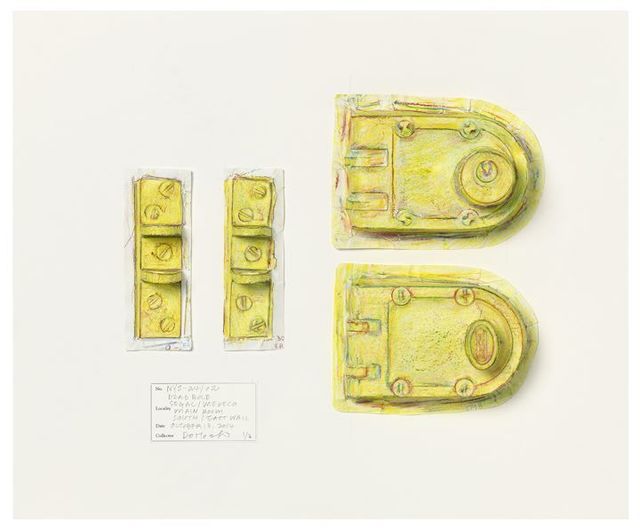 Do Ho Suh, ‘Rubbing/Loving Project: Deadbolt, Unit 2, 348 West 22nd Street, New York, NY 10011, USA’, 2015, Drawing, Collage or other Work on Paper, Colored pencil on vellum pinned on board, Lehmann Maupin