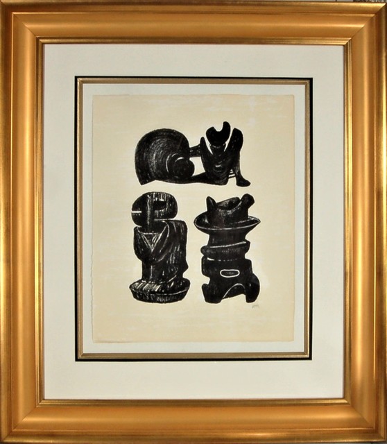Henry Moore, ‘Three Standing Figures,’, 1976, Print, Color lithograph, Joseph Grossman Fine Art Gallery