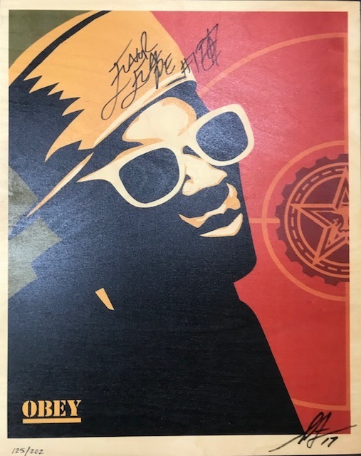 Shepard Fairey (OBEY), ‘Flavor Flav On Wood’, 2017, New Union Gallery