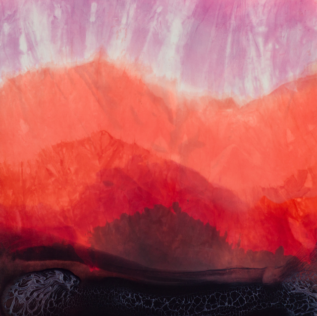 Jennifer Wolf, ‘Dye Painting #2’, 2020, Painting, Copper and alum mordant, cochineal, madder root, mineral pigment, silk on canvas over birch panel, Bentley Gallery