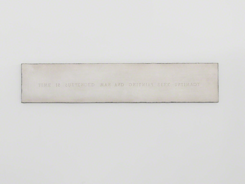 Time is suspended man and painting seek intimacy , 1976 Time is suspended man and painting seek intimacy , 1976
