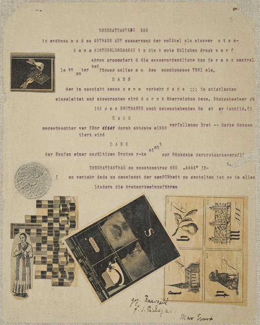 Max Ernst, ‘re = de laut ! sei tap = fer !’, 1920, Galerie Natalie Seroussi
