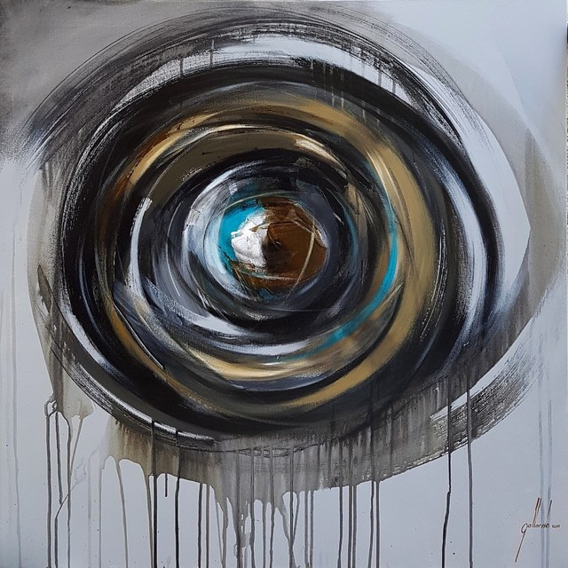 Pedro Gallardo, ‘Thinking in Circles I ’, 2019, Painting, Mixed Media, Saphira & Ventura Gallery