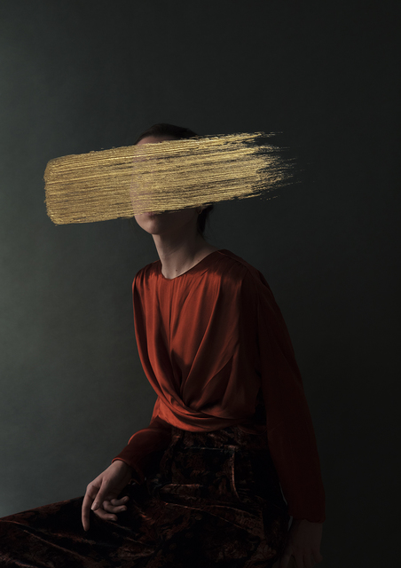 Andrea Torres Balaguer, ‘Persimmon’, 2018, Mixed Media, Hahnemuhle Photo Rag Baryta paper and Acrylic Painting, Alzueta Gallery