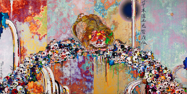 Takashi Murakami, ‘Of Chinese Lions, Peonies, Skull and Fountains’, 2012, Dope! Gallery