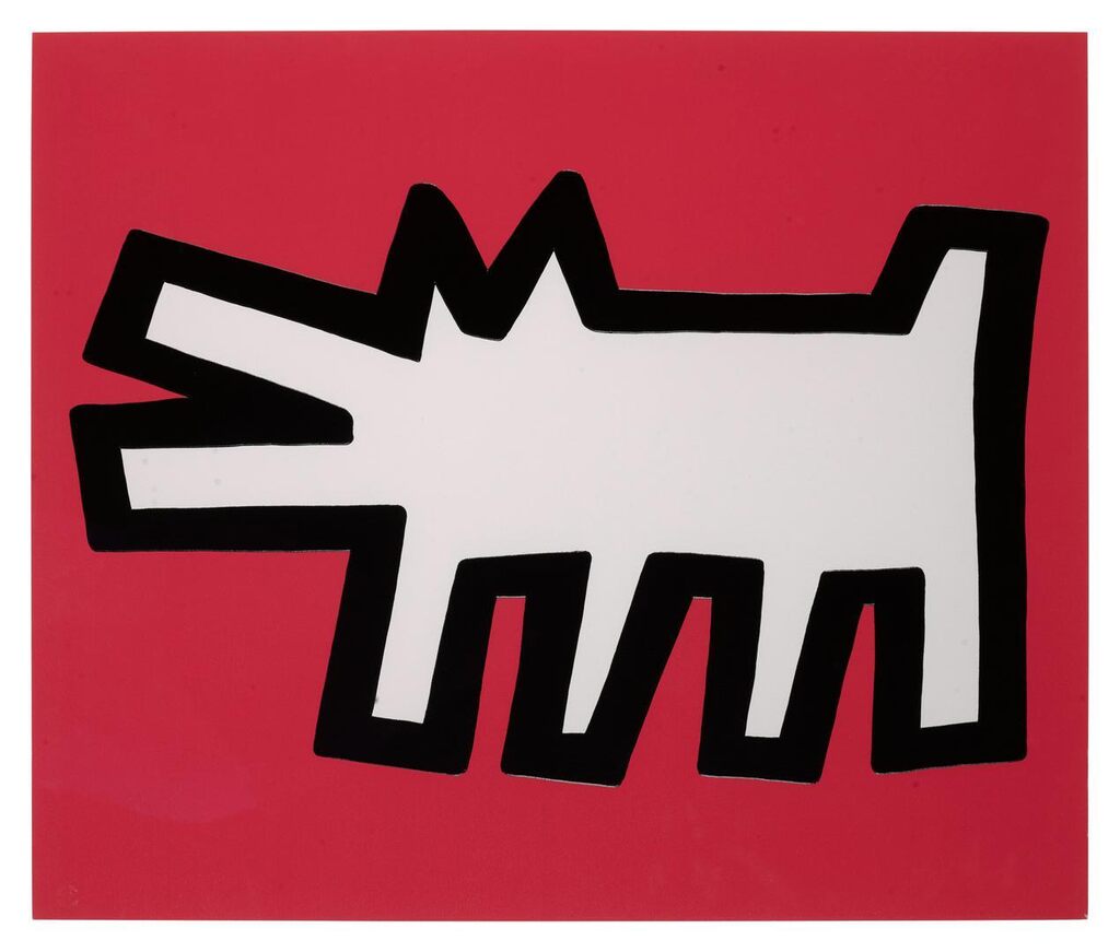 Keith Haring - Barking Dog, from Icons (Littmann p. 171)