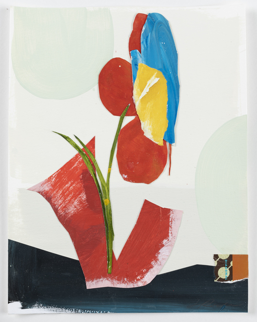 Teresa Roche, ‘Floral Series 10’, 2019, Drawing, Collage or other Work on Paper, Paste, paper, paint, matted, Miller Gallery Charleston