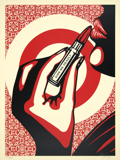 Shepard Fairey (OBEY), ‘Kiss Me Deadly (Pattern)’, 2007, Heather James Fine Art Gallery Auction