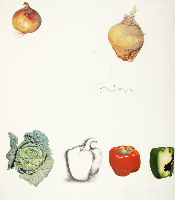 Jim Dine, ‘Jim Dine, Vegetables, 1970’, 1970, Print, Lithograph with Collage, Shapero Modern
