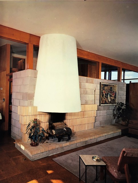 Pedro E. Guerrero, ‘Fider House, Living Room Fireplace, CT (Joseph P. Salerno, Architect)’, 1949, Edward Cella Art and Architecture