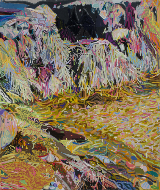 Leon Benn, ‘Tidal Pool No. 3 (Kettle Cove, Maine)’, 2019, Painting, Oil, oil pastel, acrylic, and fabric dyes on Moroccan linen, David B. Smith Gallery