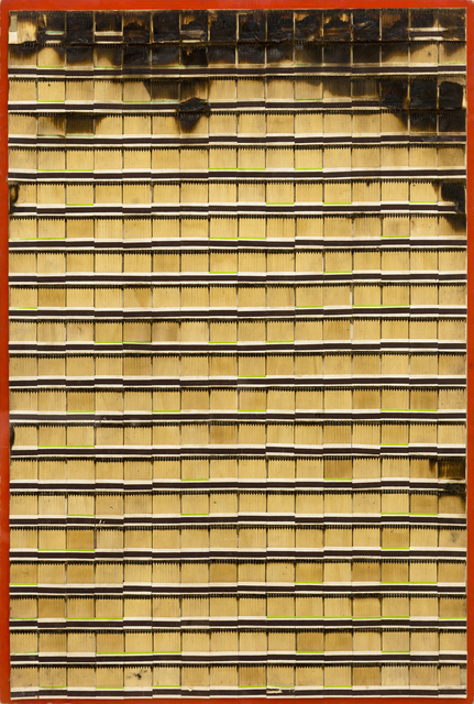 Bernard Aubertin, ‘Allumettes brulées’, 1974, Painting, Burnt matches on board, ABC-ARTE