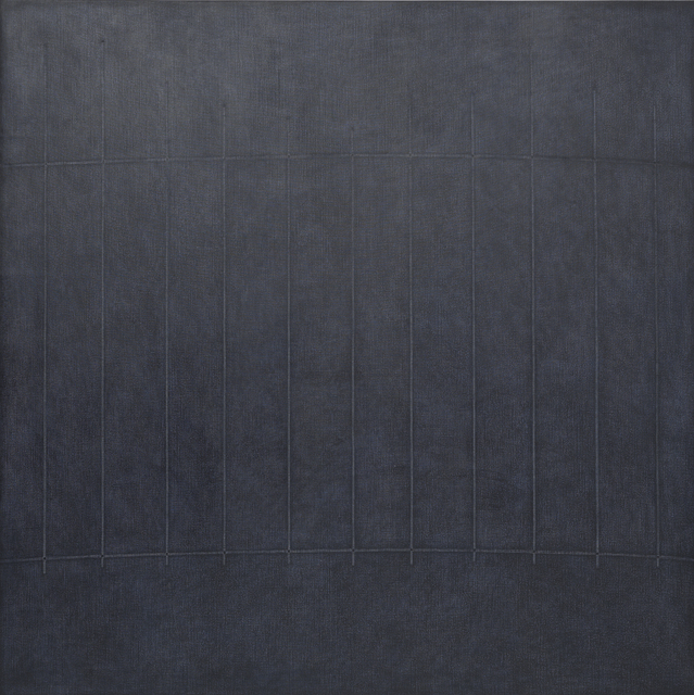 Edda Renouf, ‘Thames-V, Night Bridge’, 2012, Painting, Acrylic on linen, removed threads, Annely Juda Fine Art