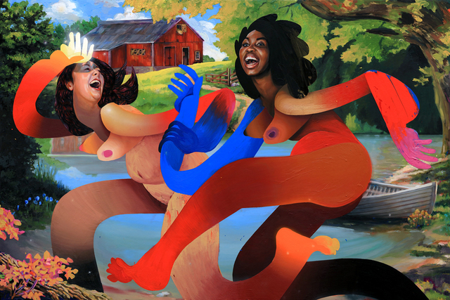 Erik Jones, ‘Rabecca & Desera’, 2019, Painting, Pencil and acrylic on cotton rag mounted to birch panel, Hashimoto Contemporary