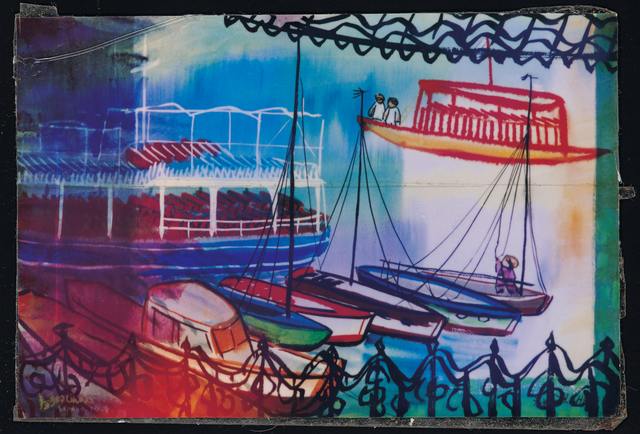Chao Chung-hsiang 趙春翔, ‘Harbor Parking’, 1957-1980, Painting, Watercolors on paper, Asia University Museum of Modern Art