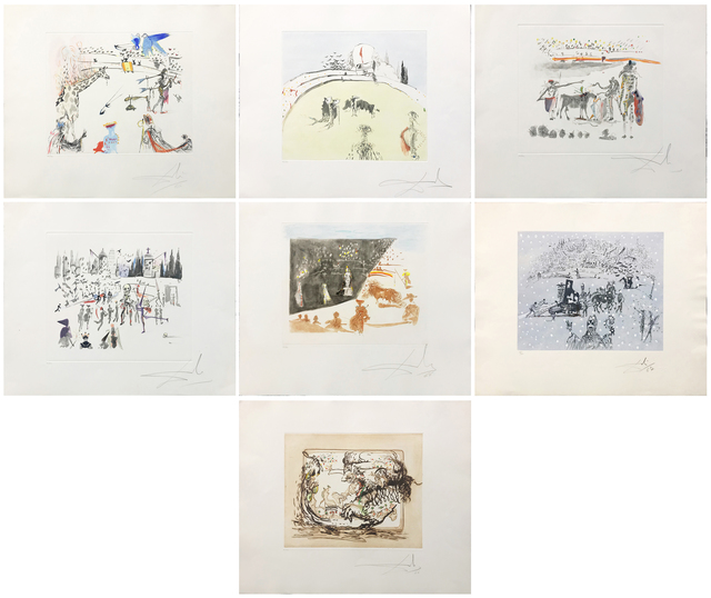 Salvador Dalí, ‘TAURAMACHIE SURREALISTE SUITE’, 1970, Books and Portfolios, ETCHING & AQUATINT WITH HAND PAINTING, Gallery Art