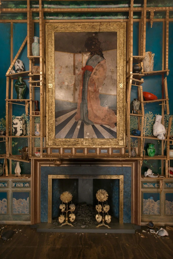 Darren Waterston, "Filthy Lucre" (2013-2014). Photo: John Tsantes. Installation view, MASS MoCA, North Adam, MA. Darren Waterston, "Filthy Lucre" (2013-2014). Photo: John Tsantes. Installation view, MASS MoCA, North Adam, MA.