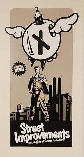 D*Face, ‘Street Improvements - V’, 2008, Print, 11 Colour Screen Print With Varnish, Stowe Gallery