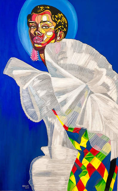 REWA, ‘Ka anyi bido (Let us begin)’, 2020, Painting, Acrylic and ink on canvas, Out of Africa Gallery