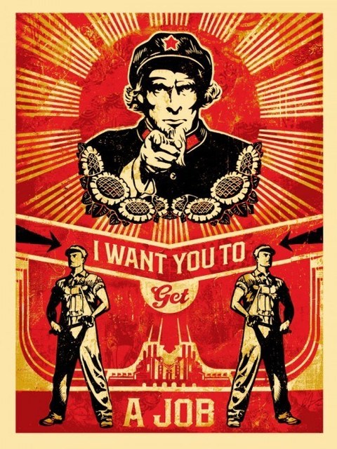Shepard Fairey (OBEY), ‘Get a job’, 2012, Rudolf Budja Gallery