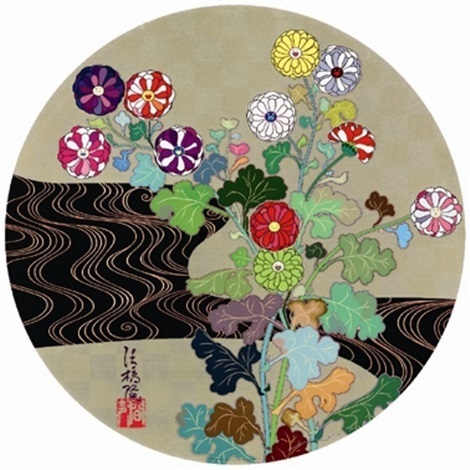 Takashi Murakami, ‘Kansei Korin Gold’, 2010, Print, 4c offset w/cold stamp + high gloss varnishing, Lougher Contemporary