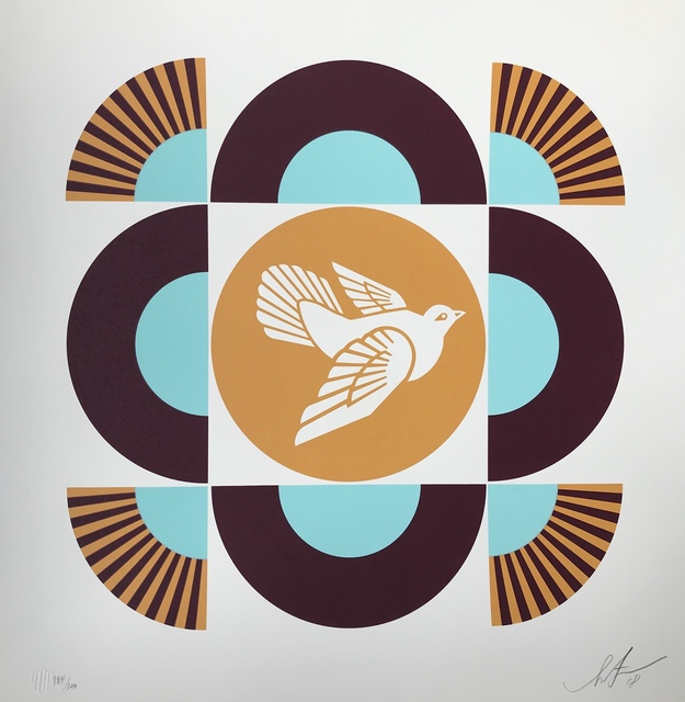 Shepard Fairey, ‘Dove Geometric (white background)’, 2018, DIGARD AUCTION