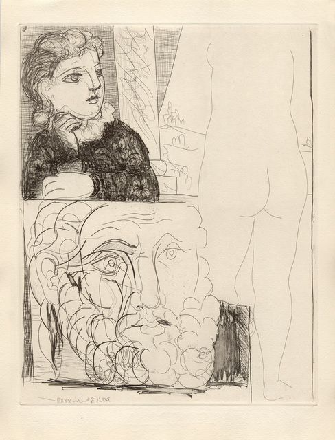 Pablo Picasso, ‘La Bonne dans l'Atelier de Sculpture (S.V. 71)’, 1933, Print, Etching, John Szoke